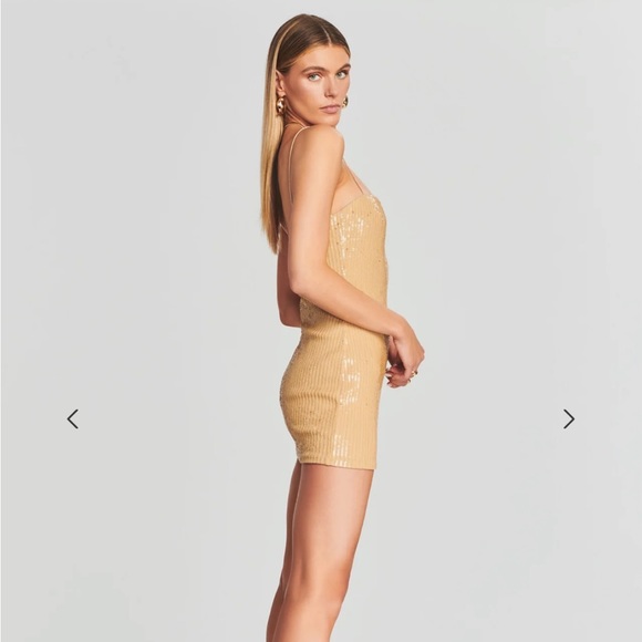 Retrofete Slater Sequin Knit Dress in Nude - Picture 4 of 8